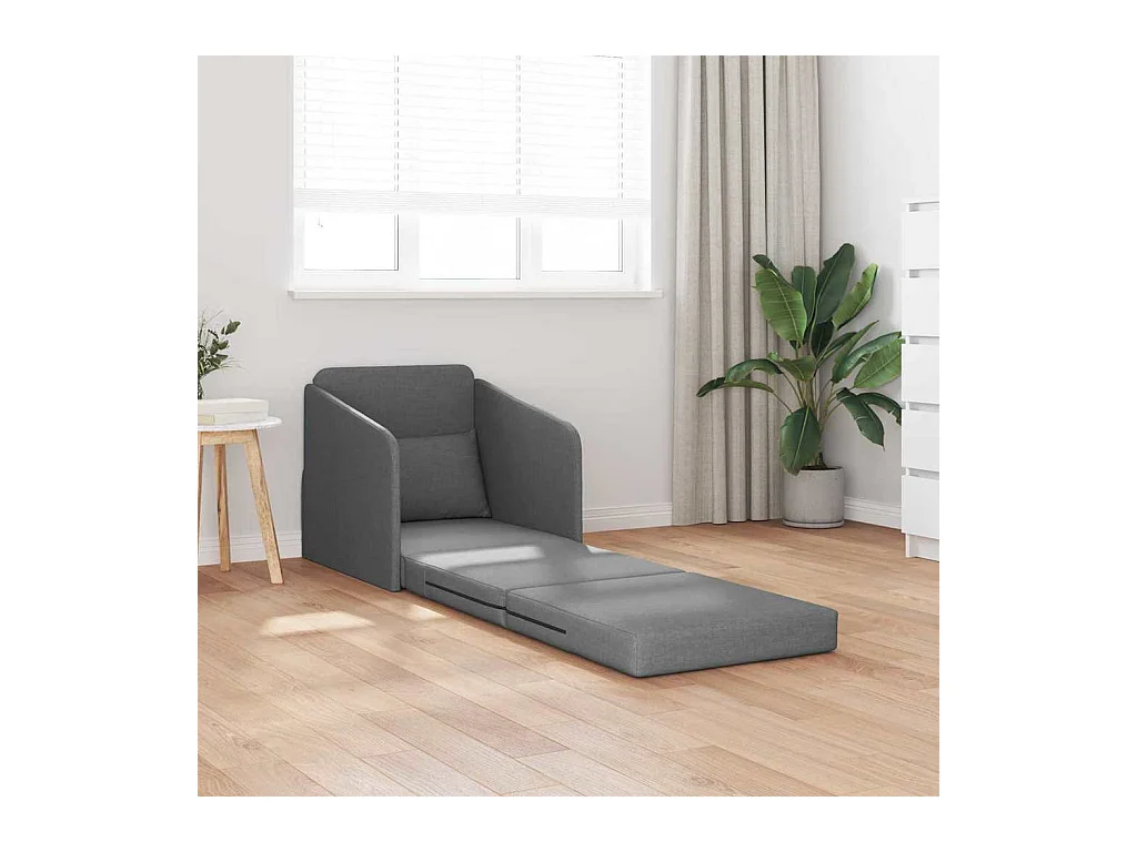 Divano letto grigio scuro 65 x 80 x 83 cm tessuto