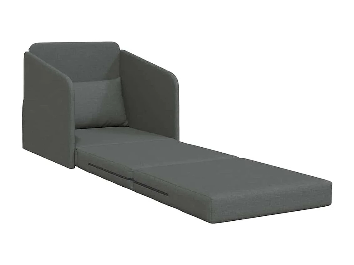 Canapé-Lit Gris foncé 65 x 80 x 83 cm tissu