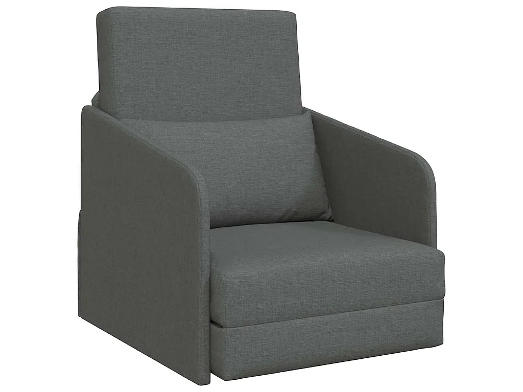 Canapé-Lit Gris foncé 65 x 80 x 83 cm tissu