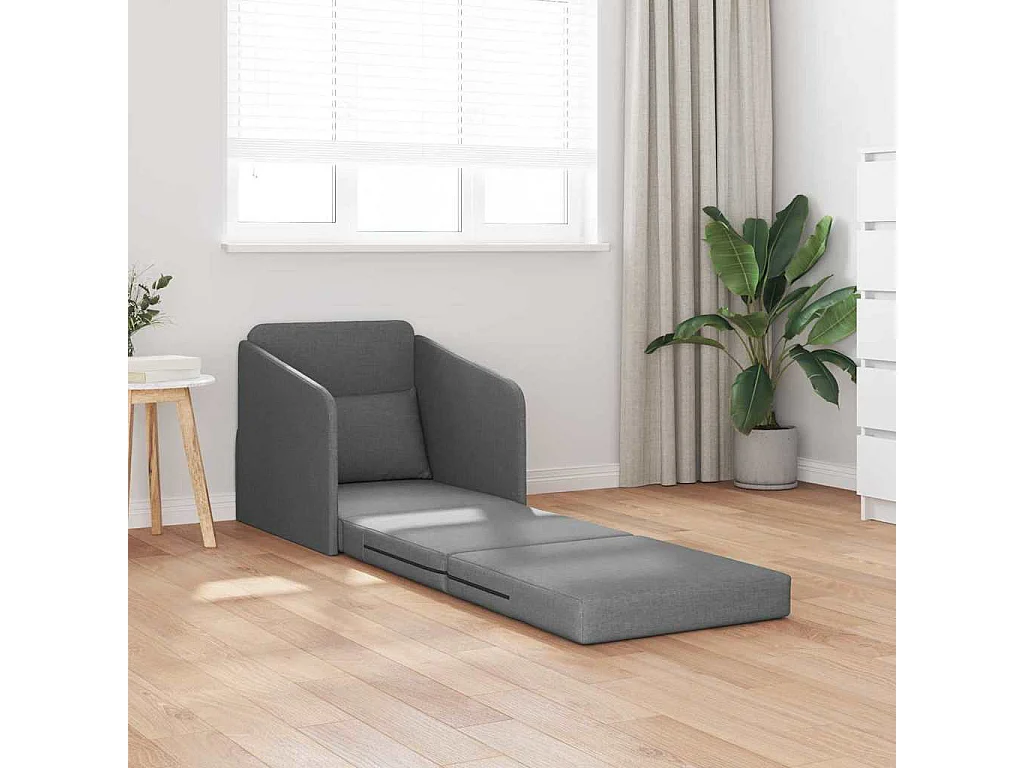 Canapé-Lit Gris foncé 65 x 80 x 83 cm tissu