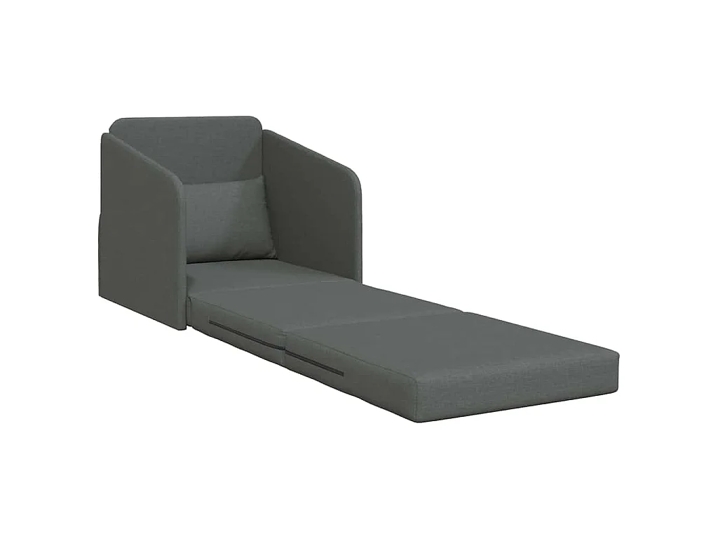 Canapé-Lit Gris foncé 65 x 80 x 83 cm tissu