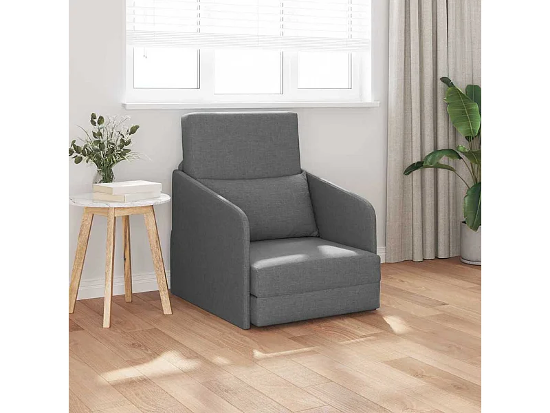 Canapé-Lit Gris foncé 65 x 80 x 83 cm tissu