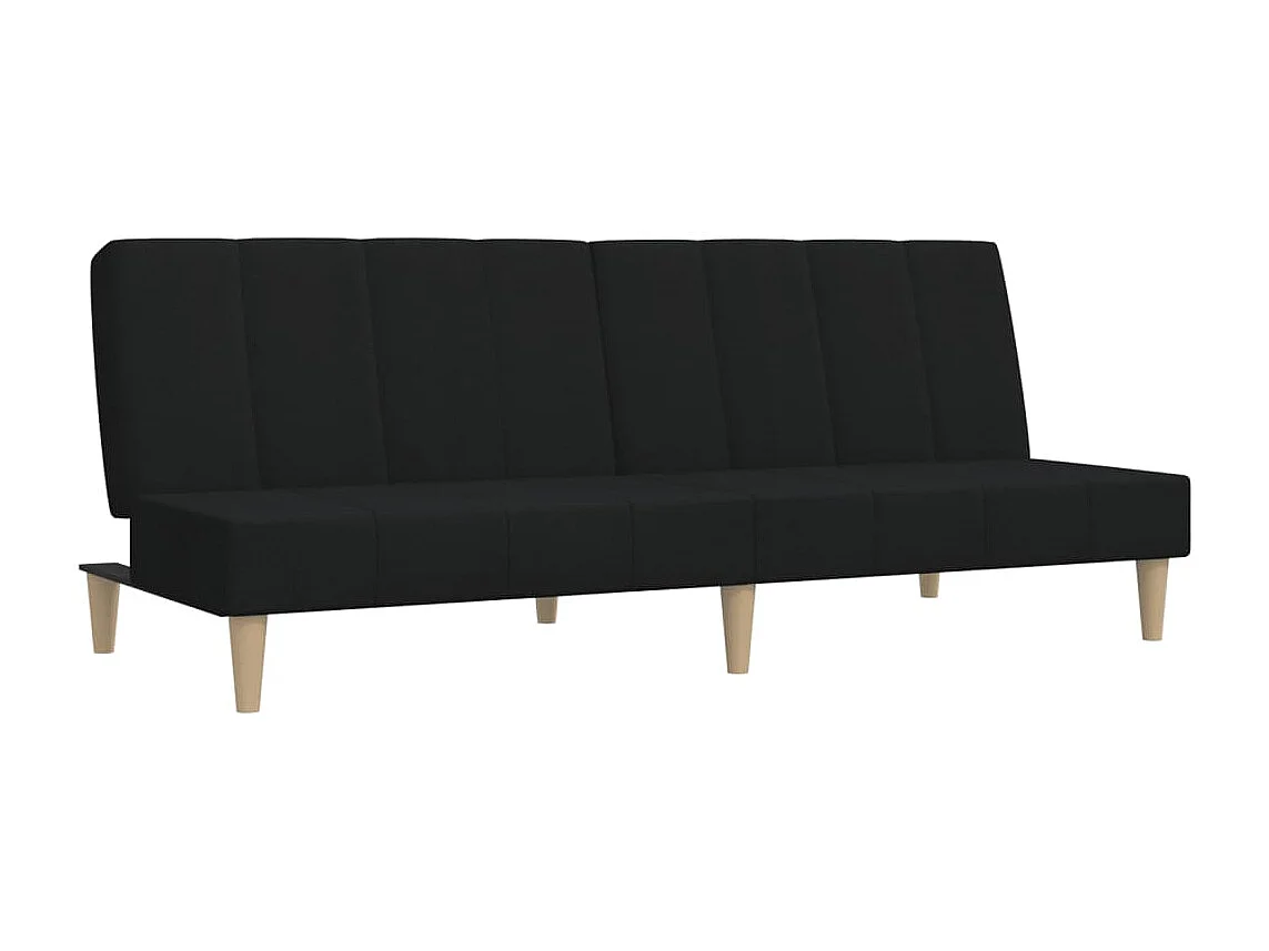 Sofá cama de 2 plazas de tela negra