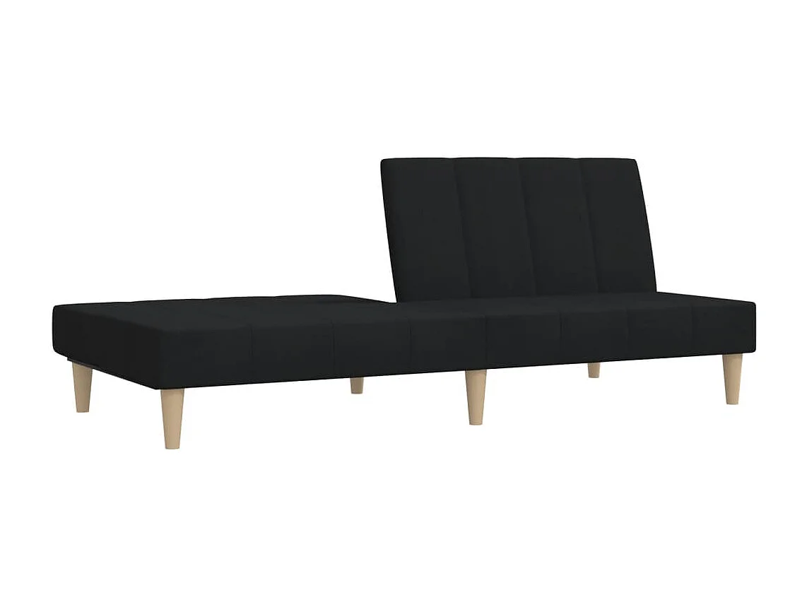 Sofá cama de 2 plazas de tela negra