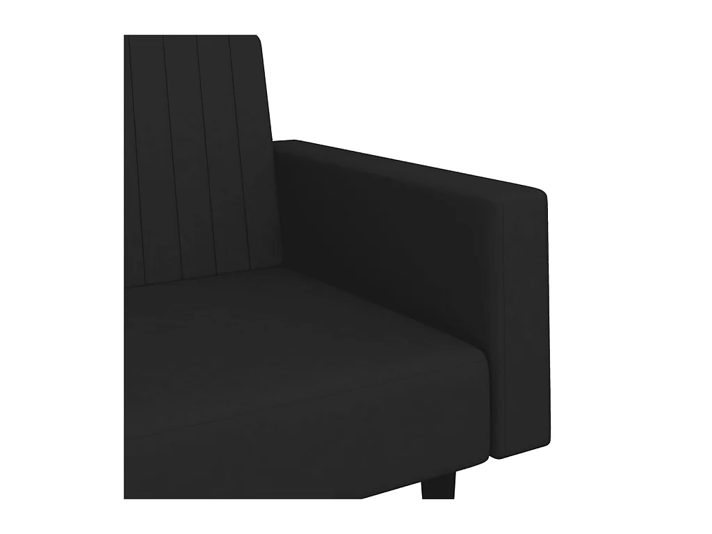 Sofá cama de 2 plazas de terciopelo negro