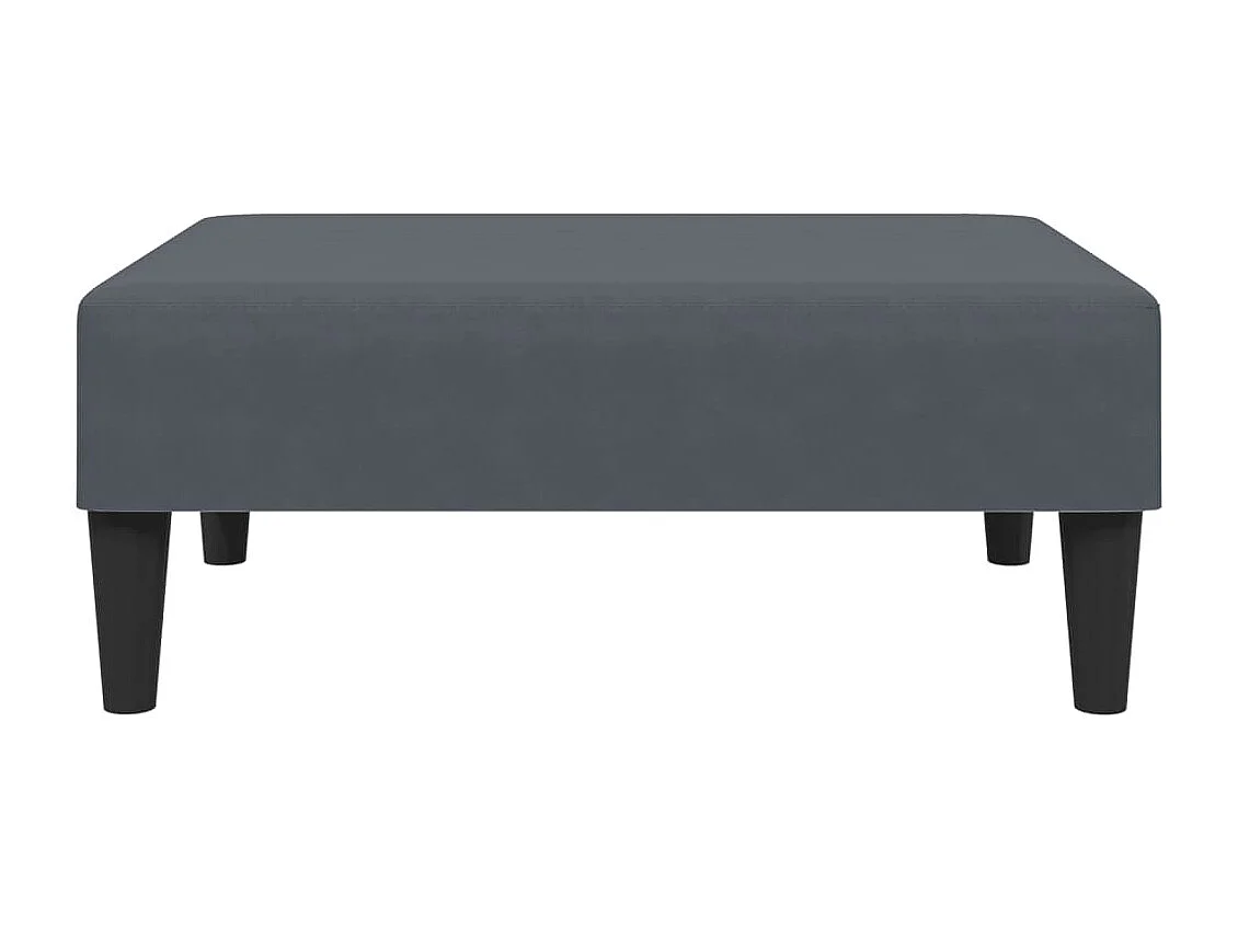 Sofá cama de 2 plazas con almohadas y reposapiés en gris oscuro