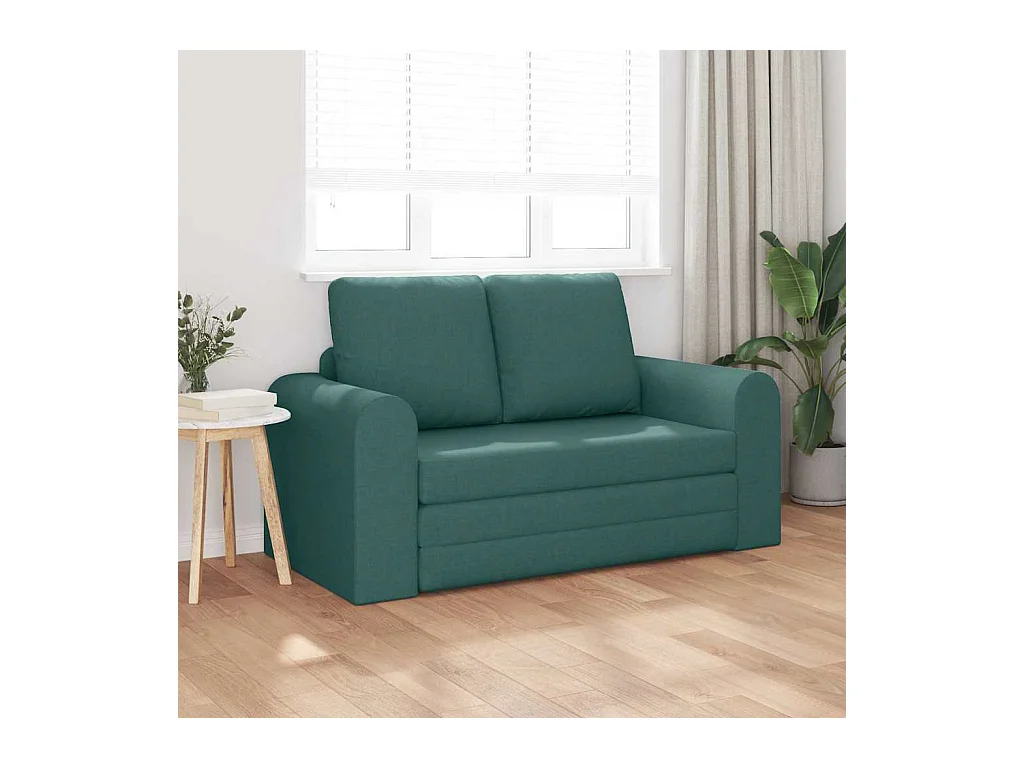 Canapé-Lit Vert foncé 148 x 71 x 83 cm tissu