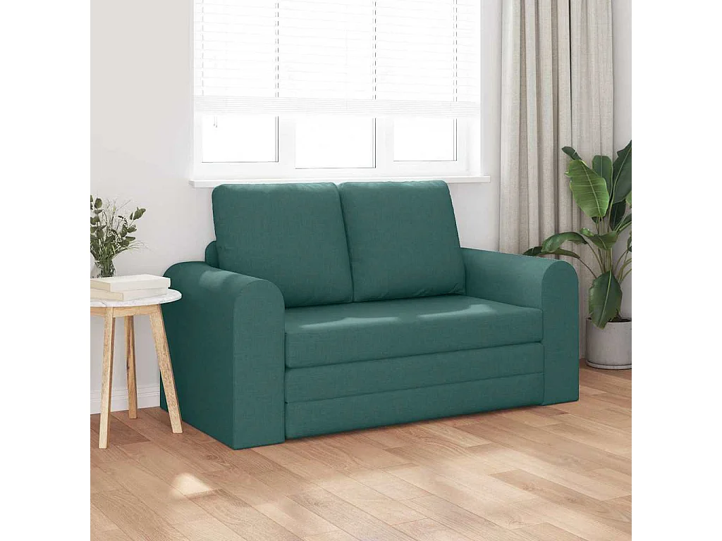 Canapé-Lit Vert foncé 148 x 71 x 83 cm tissu