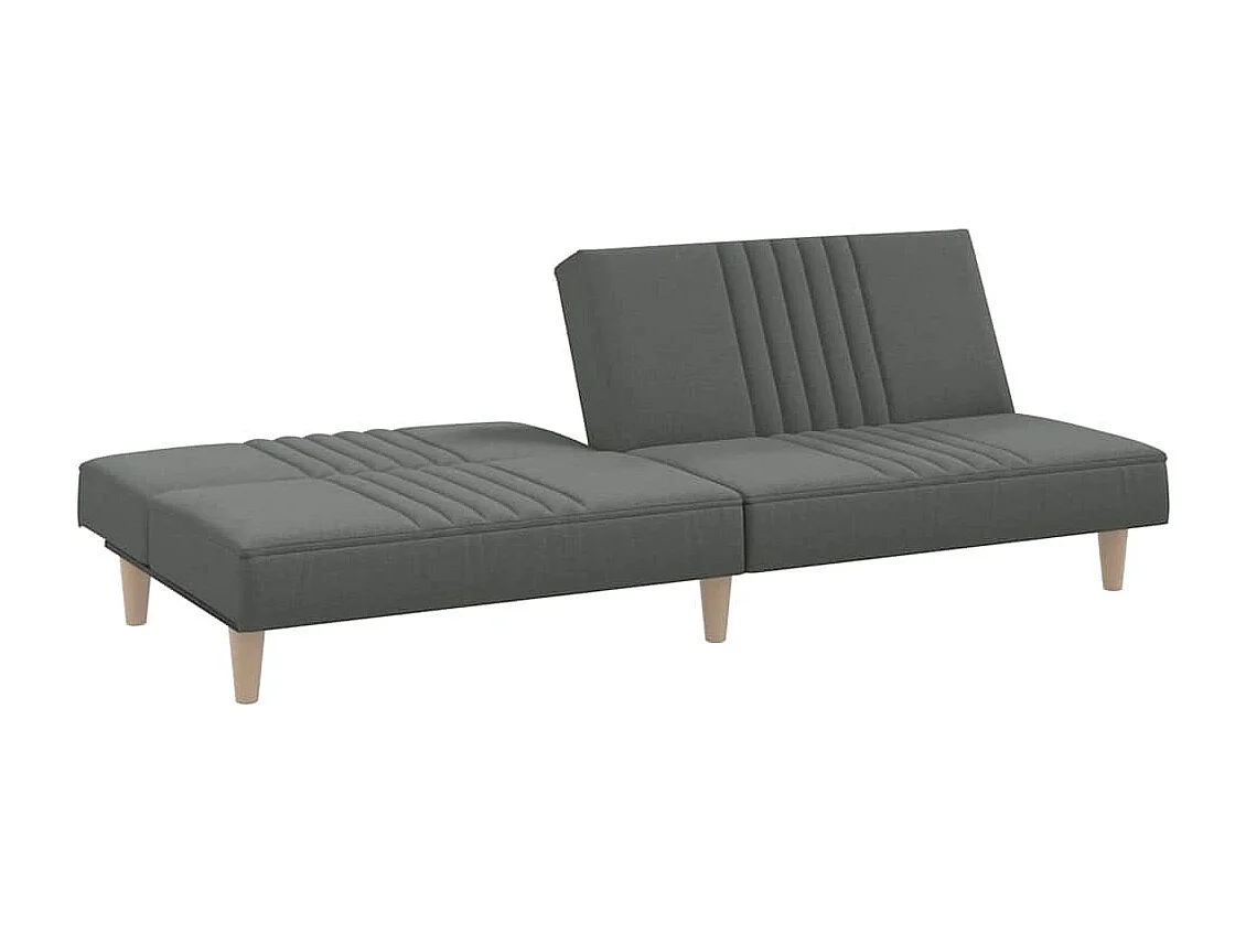 Sofá cama de tela gris oscuro
