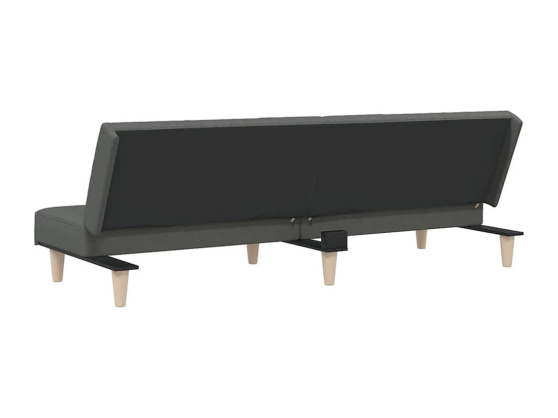 Sofá cama de tela gris oscuro