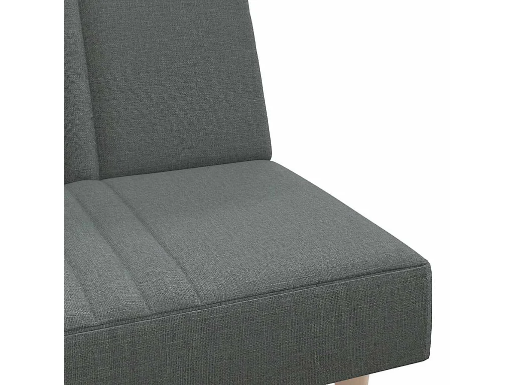 Sofá cama de tela gris oscuro