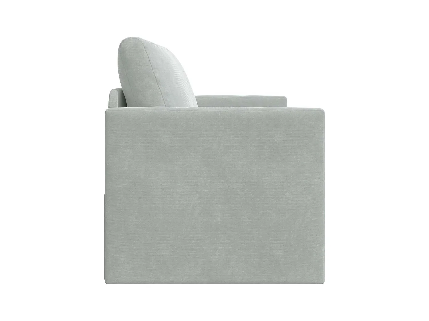 Divano letto grigio chiaro 124 x 204 x 61 cm velluto