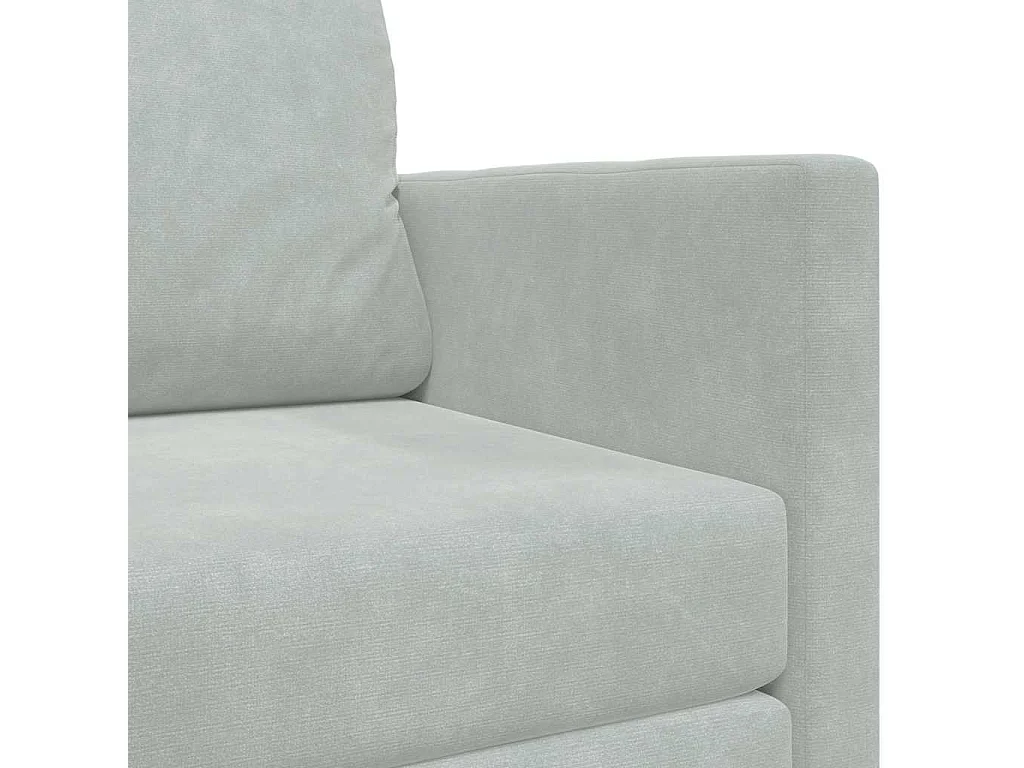 Divano letto grigio chiaro 124 x 204 x 61 cm velluto