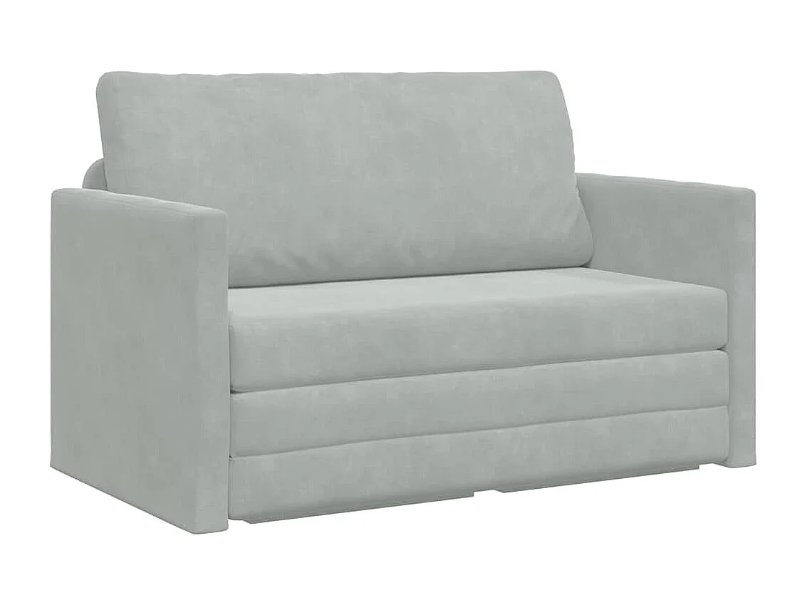 Canapé-Lit Gris clair 124 x 204 x 61 cm Velours