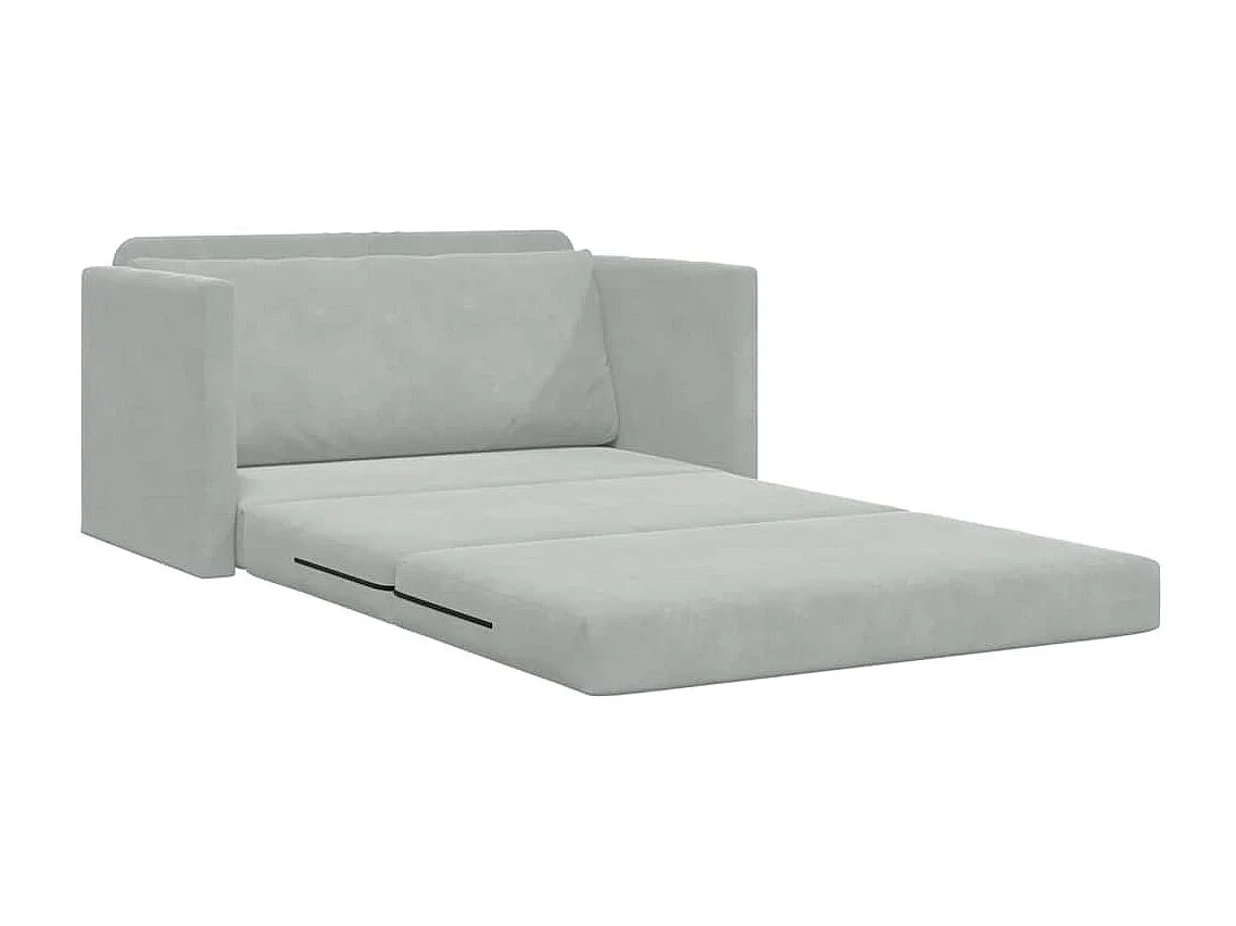 Canapé-Lit Gris clair 124 x 204 x 61 cm Velours