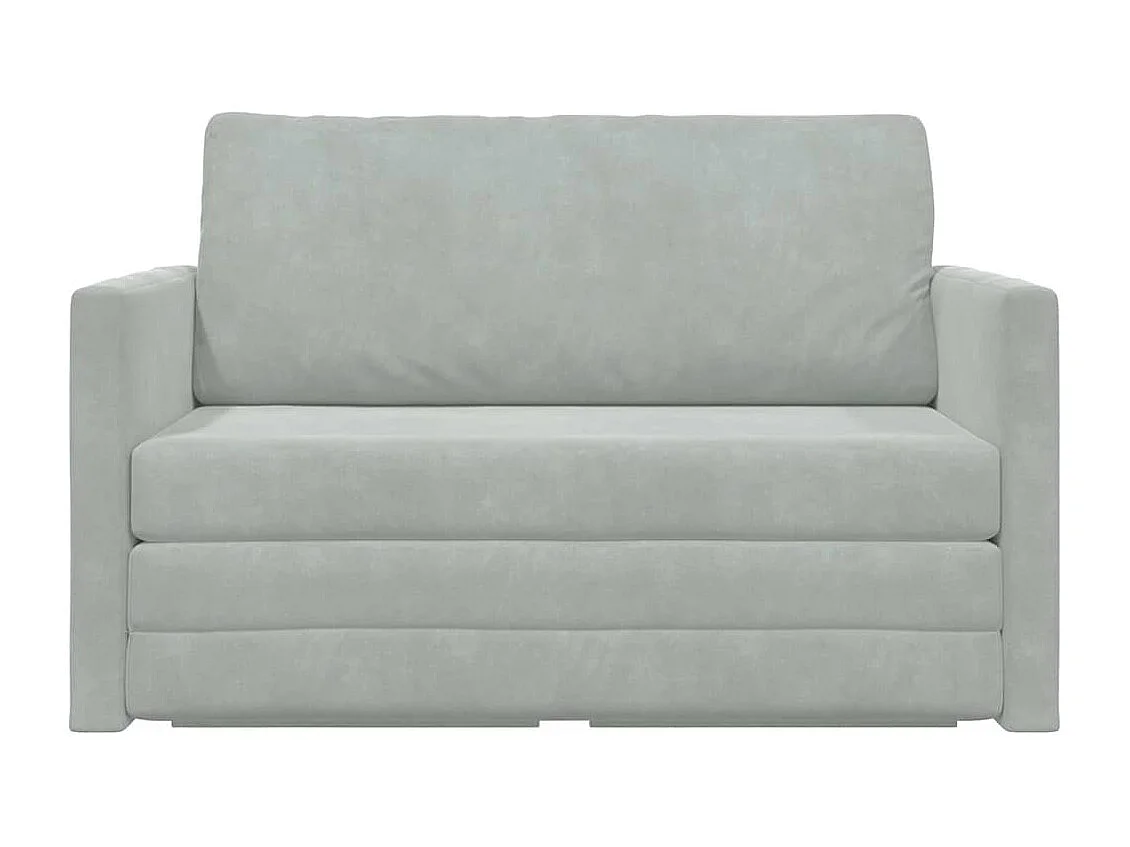 Canapé-Lit Gris clair 124 x 204 x 61 cm Velours