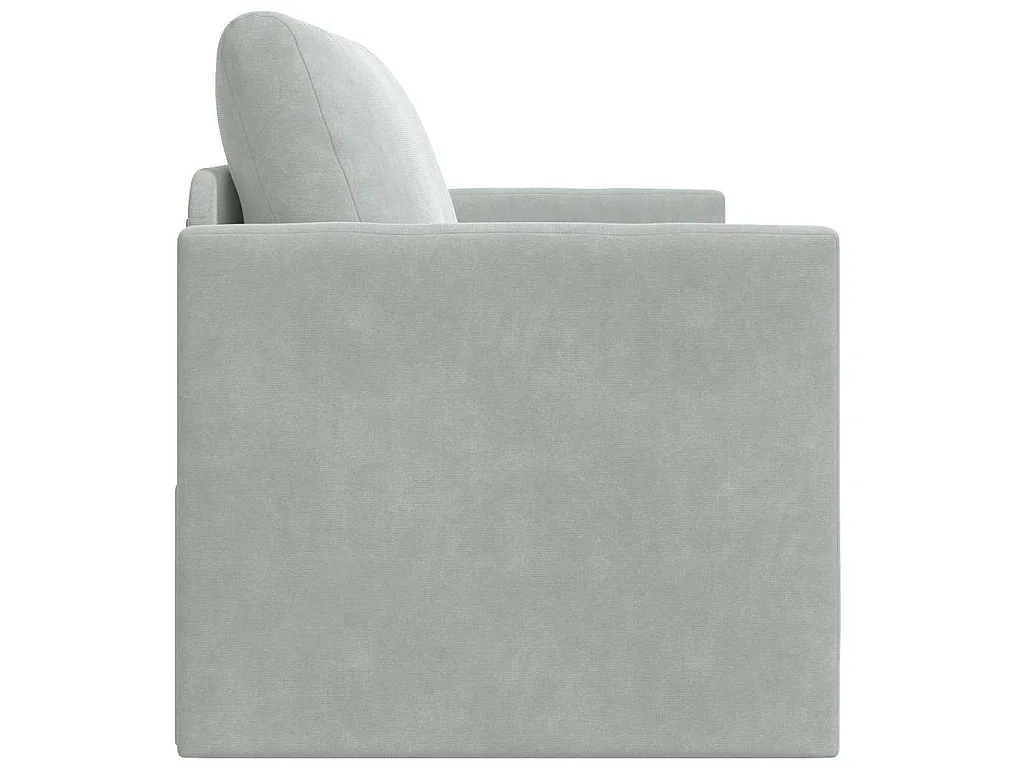 Divano letto grigio chiaro 124 x 204 x 61 cm velluto