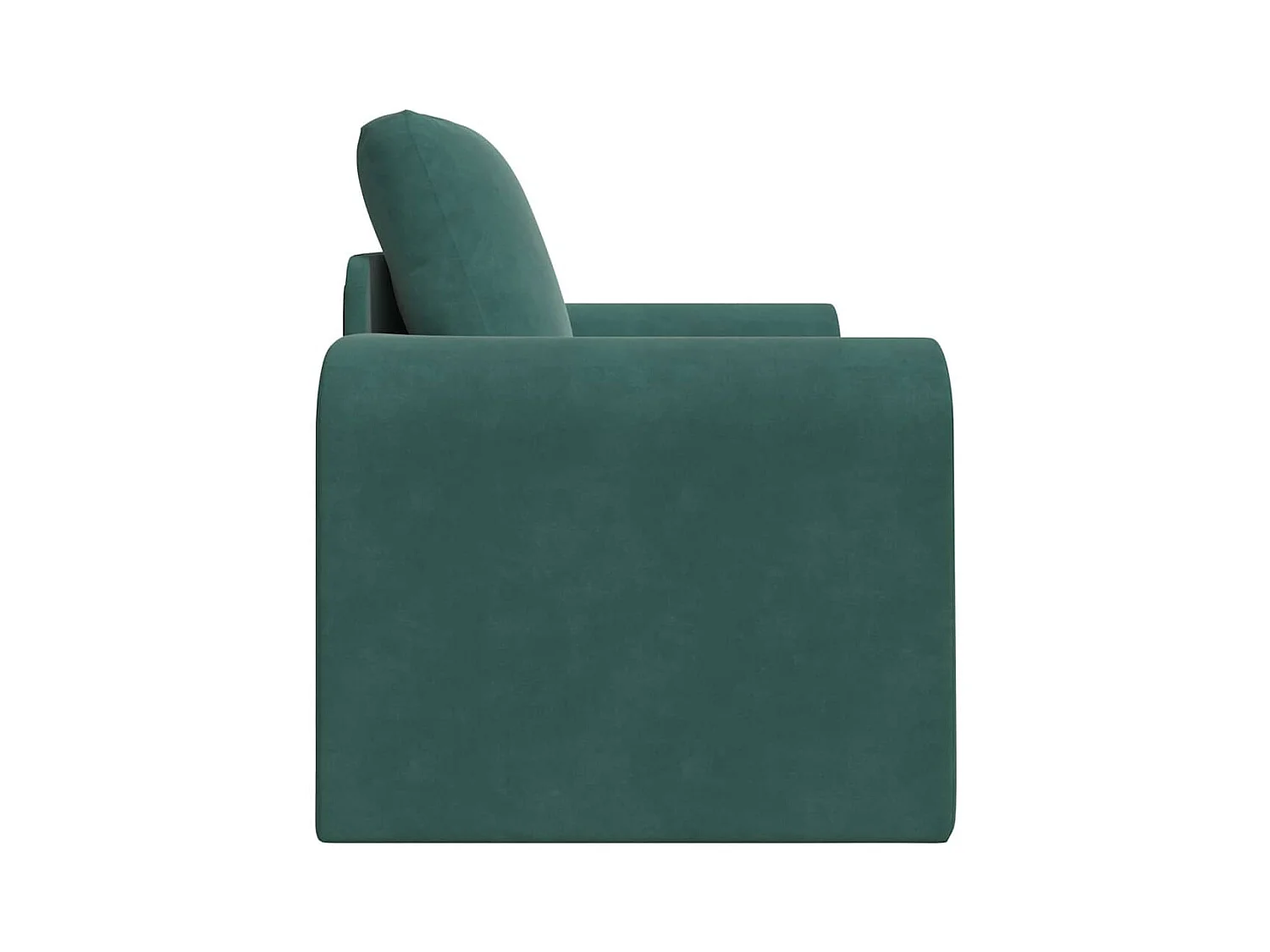 Divano letto verde scuro 98 x 71 x 83 cm in velluto