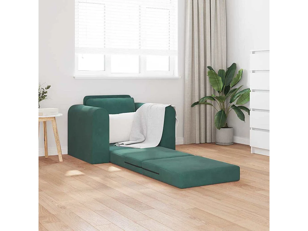 Canapé-Lit Vert foncé 98 x 71 x 83 cm Velours