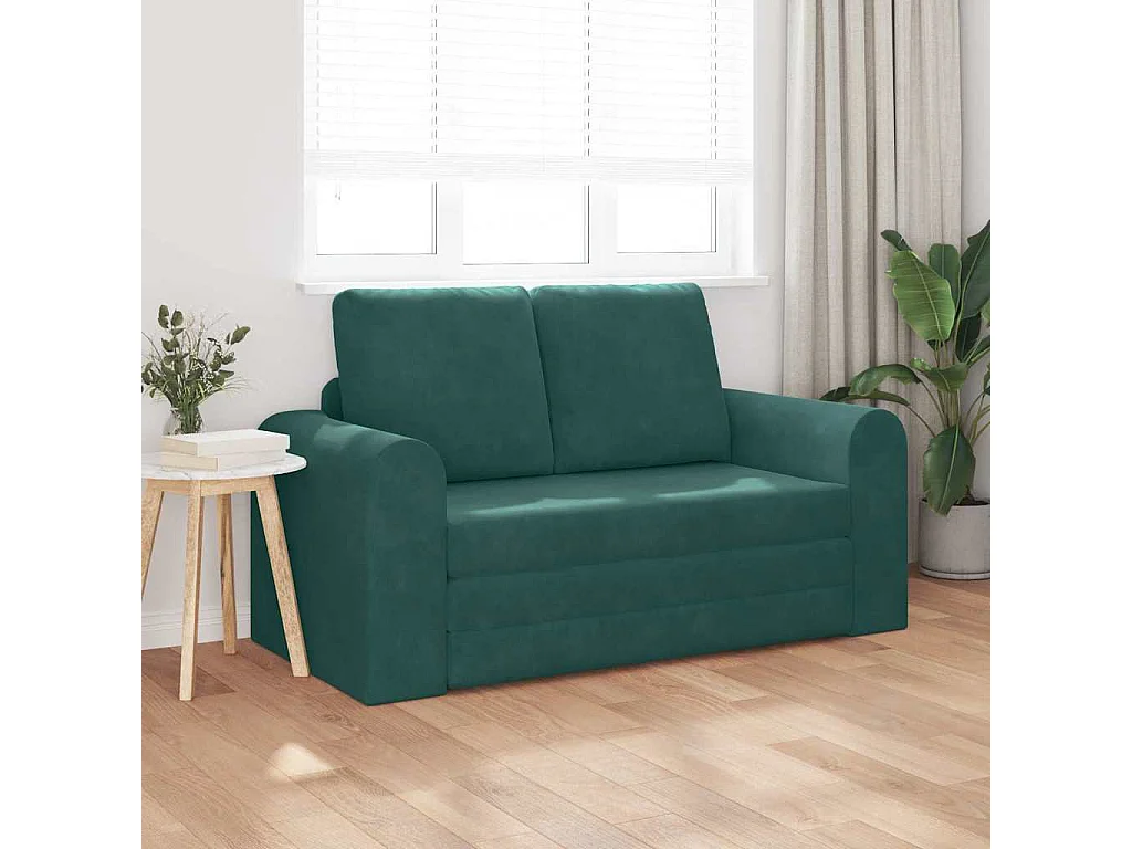 Canapé-Lit Vert foncé 148 x 71 x 83 cm Velours