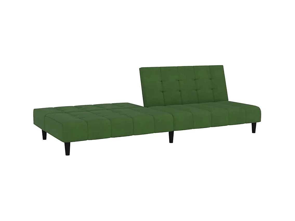 Dunkelgrünes 2-Sitzer-Schlafsofa aus Samt