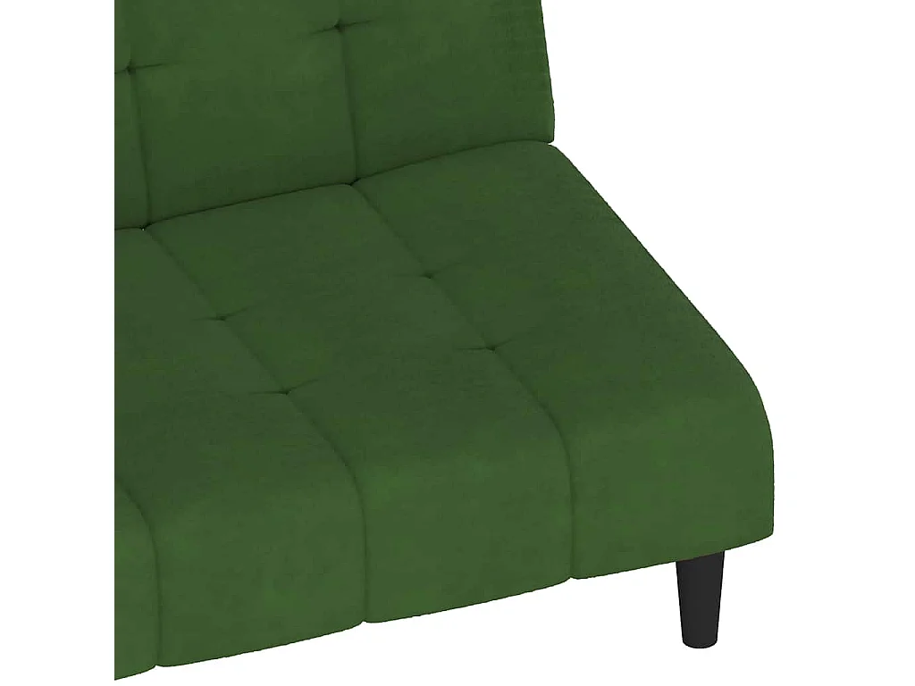 Dunkelgrünes 2-Sitzer-Schlafsofa aus Samt