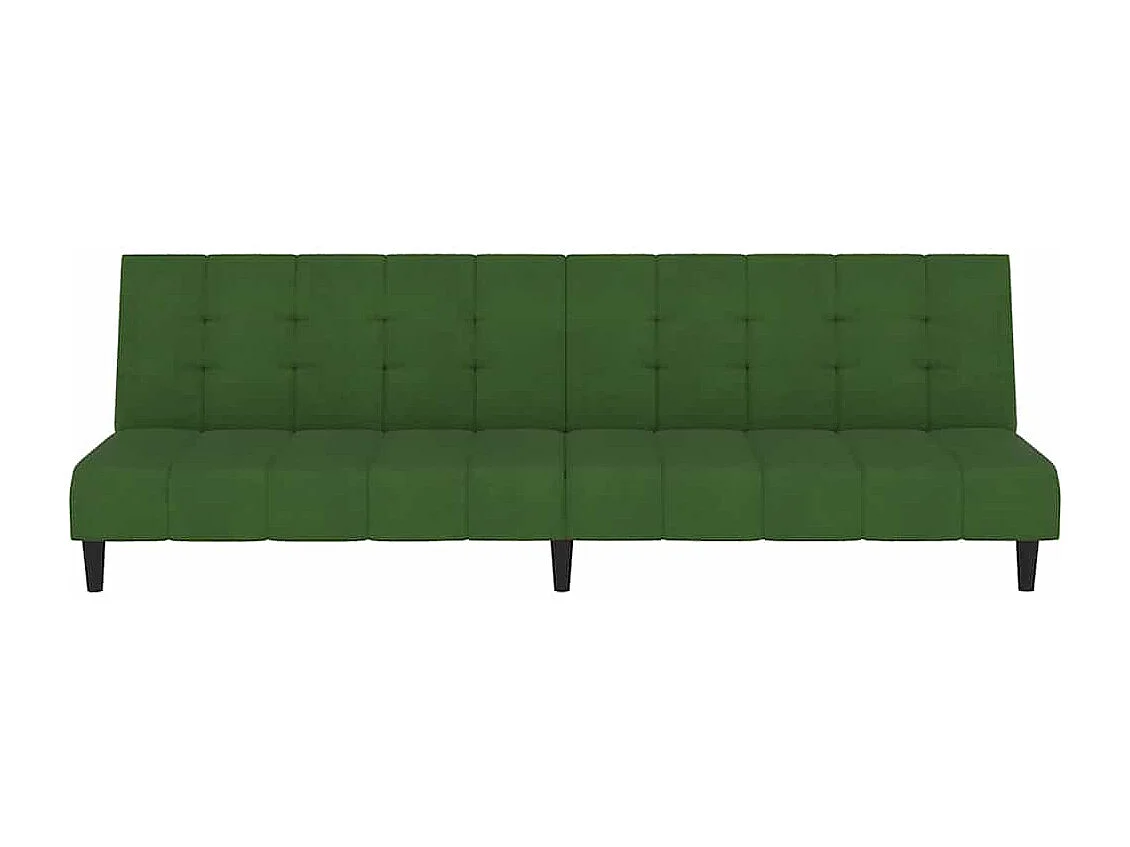 Sofá cama de 2 plazas de terciopelo verde oscuro