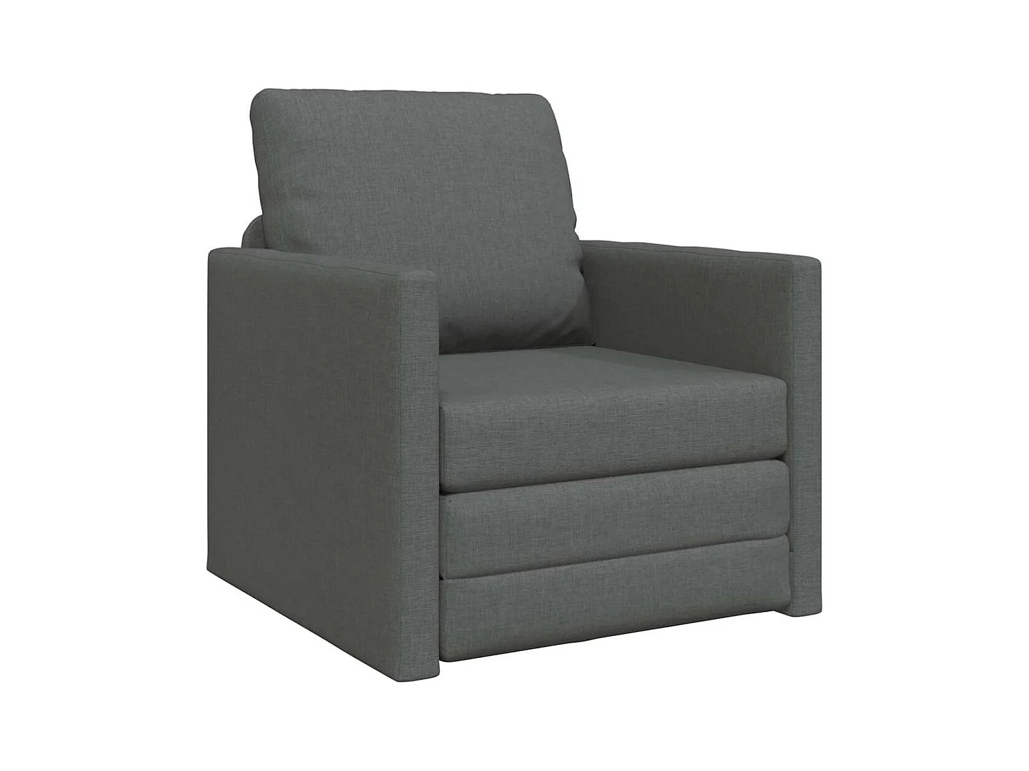 Divano letto con cuscino Tessuto grigio scuro 74 x 77 x 81 cm