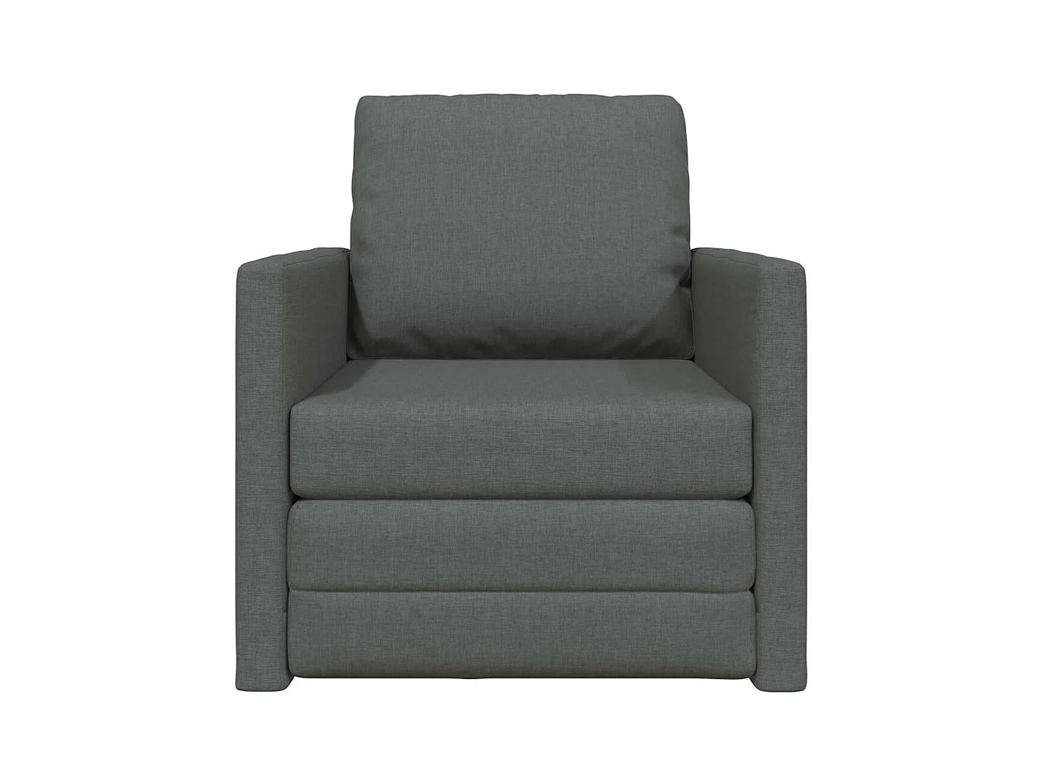 Divano letto con cuscino Tessuto grigio scuro 74 x 77 x 81 cm