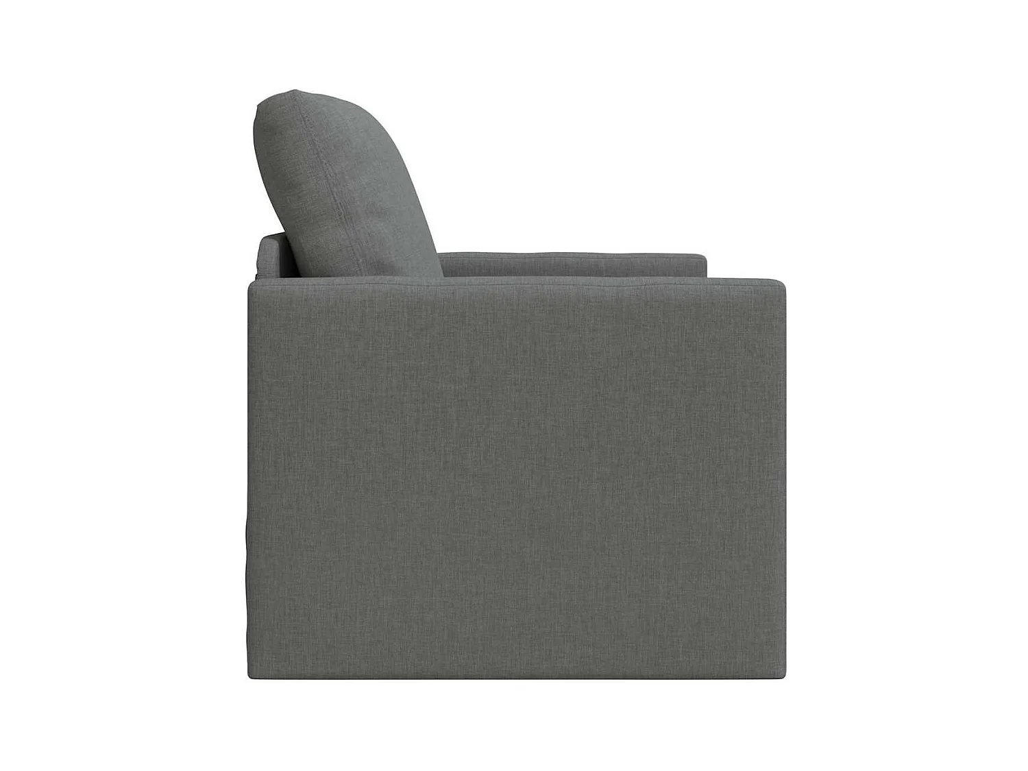 Divano letto con cuscino Tessuto grigio scuro 74 x 77 x 81 cm