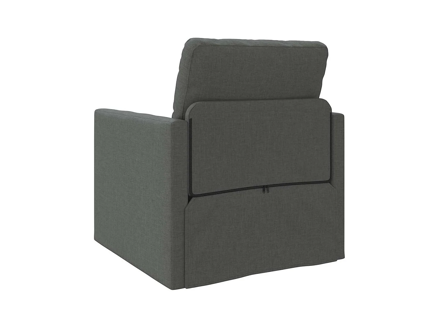 Divano letto con cuscino Tessuto grigio scuro 74 x 77 x 81 cm