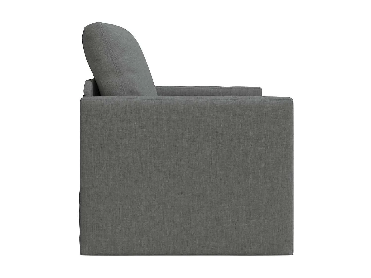 Canapé-lit avec coussin Gris foncé 74 x 77 x 81 cm tissu