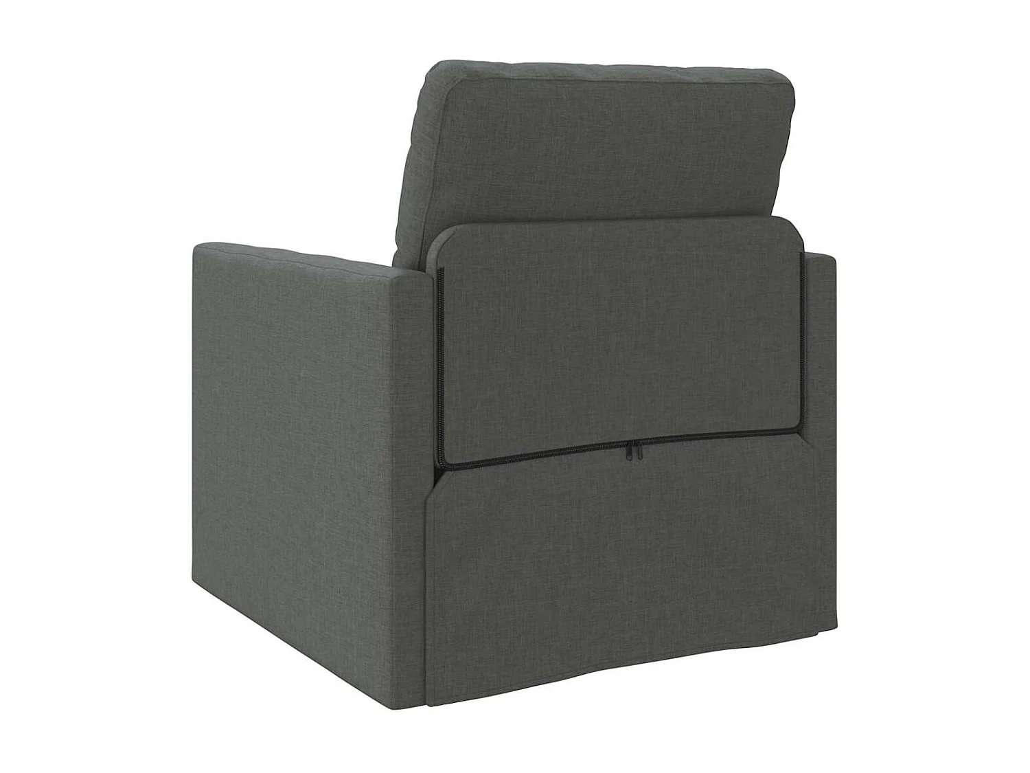 Canapé-lit avec coussin Gris foncé 74 x 77 x 81 cm tissu