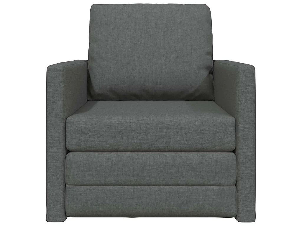 Canapé-lit avec coussin Gris foncé 74 x 77 x 81 cm tissu