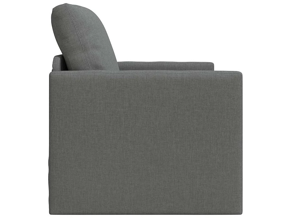Canapé-lit avec coussin Gris foncé 74 x 77 x 81 cm tissu