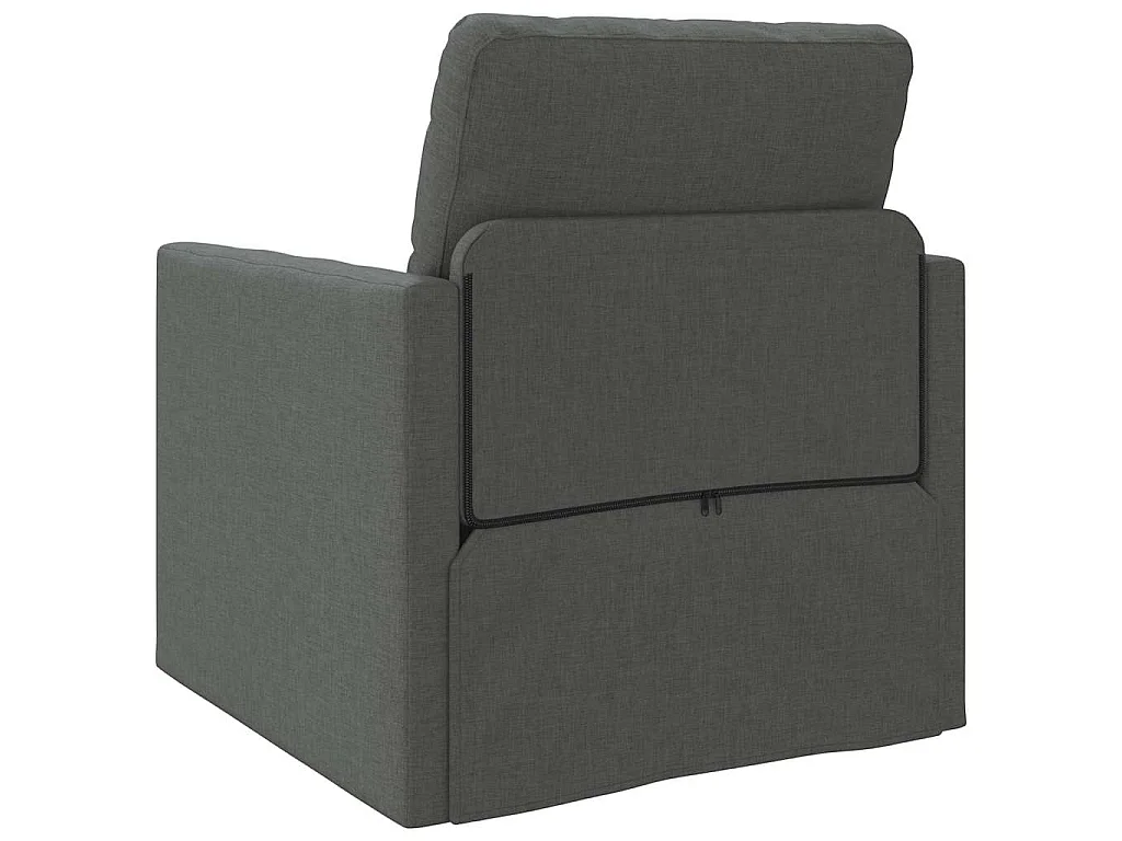 Canapé-lit avec coussin Gris foncé 74 x 77 x 81 cm tissu