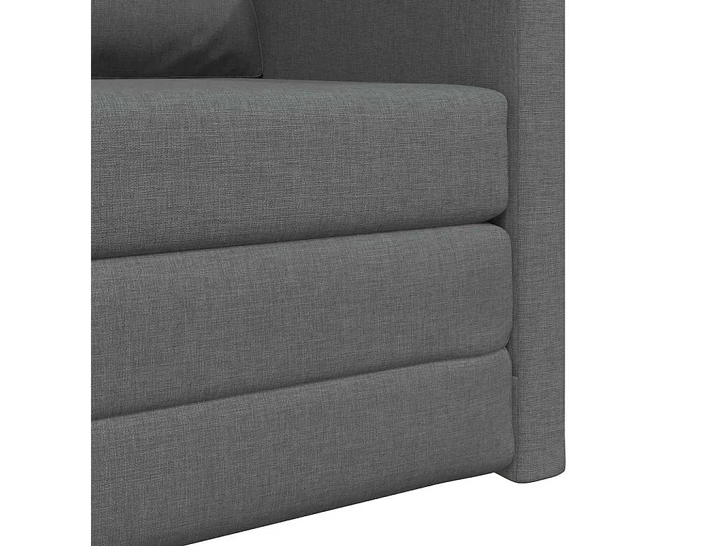Canapé-lit avec coussin Gris foncé 74 x 77 x 81 cm tissu