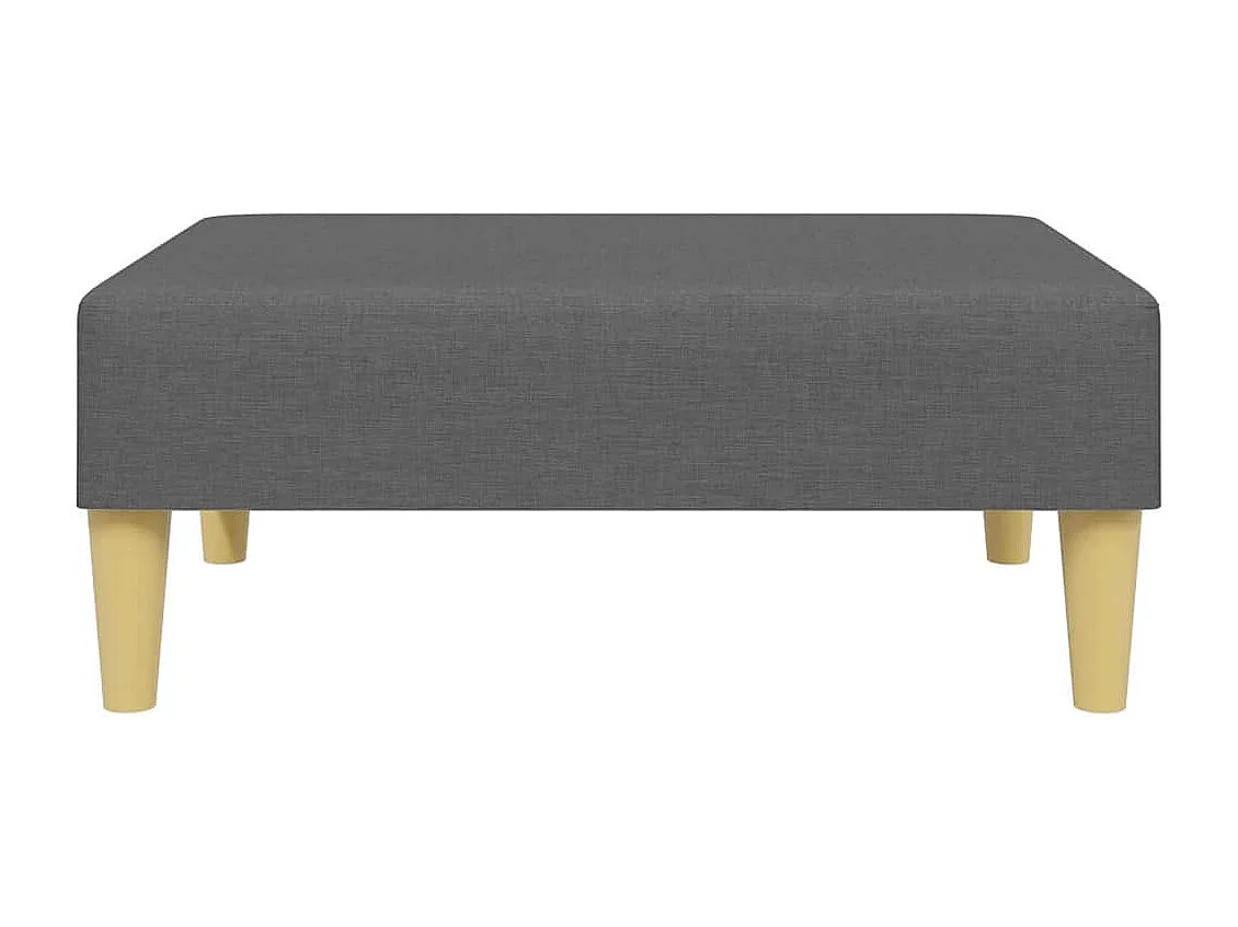 Sofá cama de 2 plazas con almohadas y reposapiés en gris oscuro