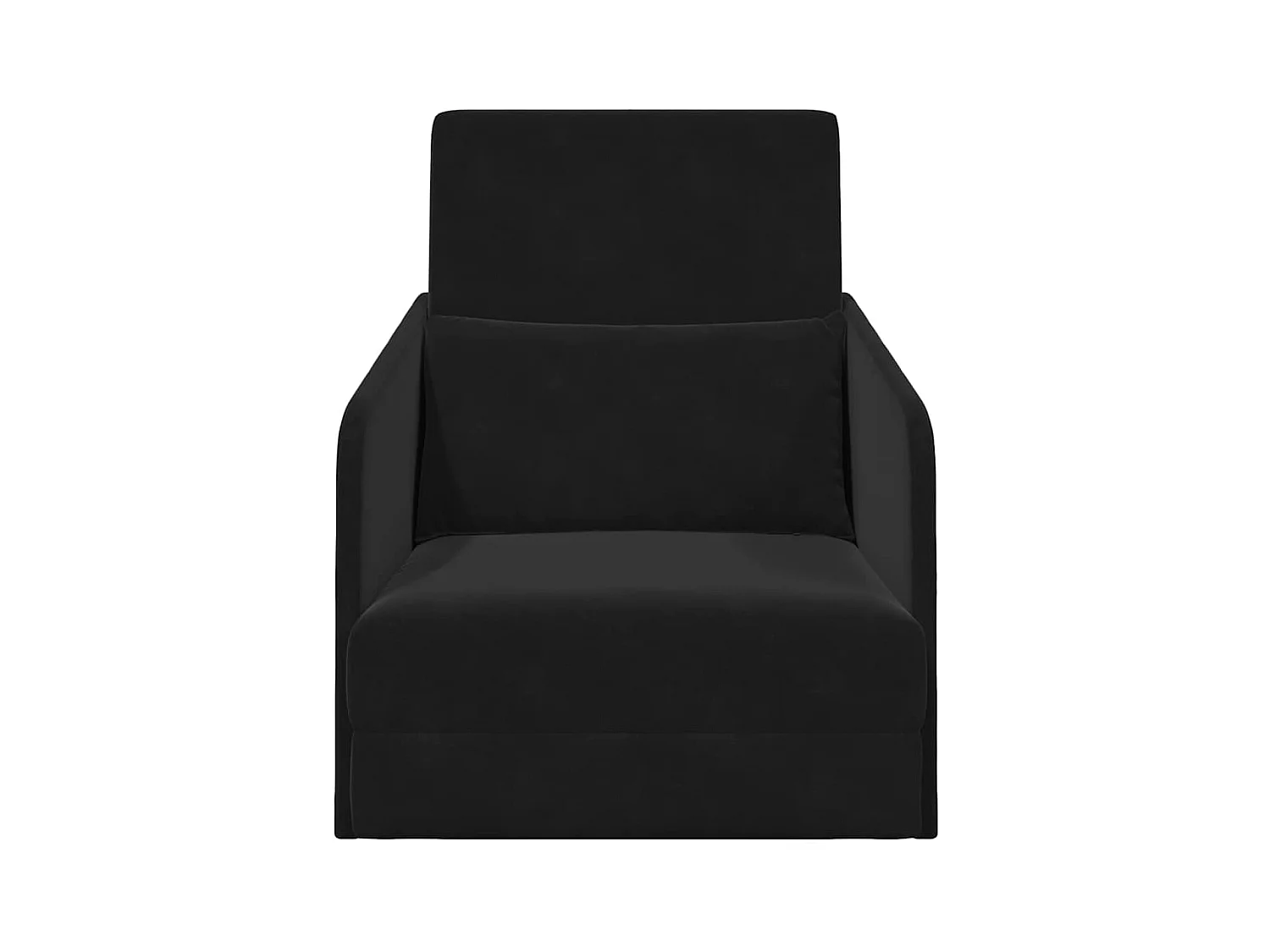 Divano letto nero 65 x 80 x 83 cm in velluto