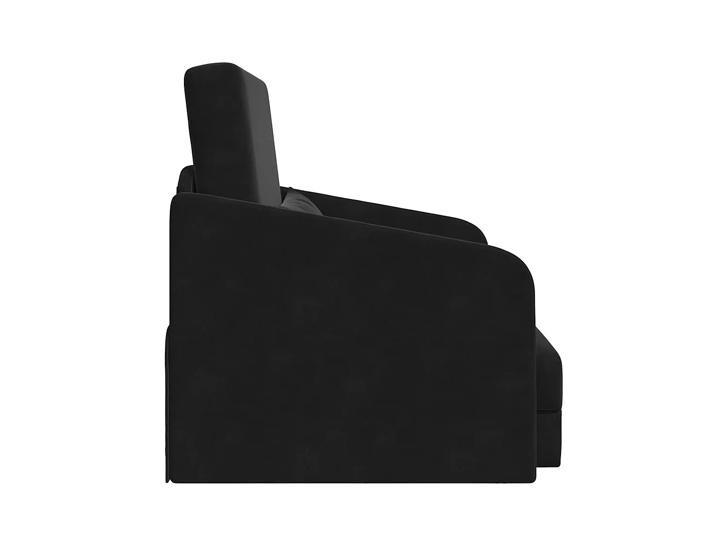 Divano letto nero 65 x 80 x 83 cm in velluto