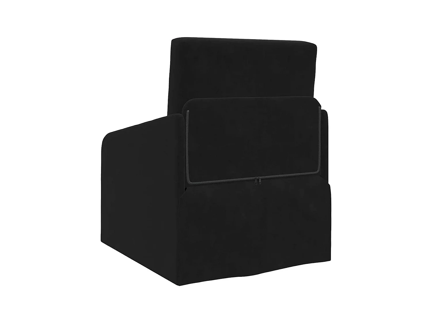 Divano letto nero 65 x 80 x 83 cm in velluto