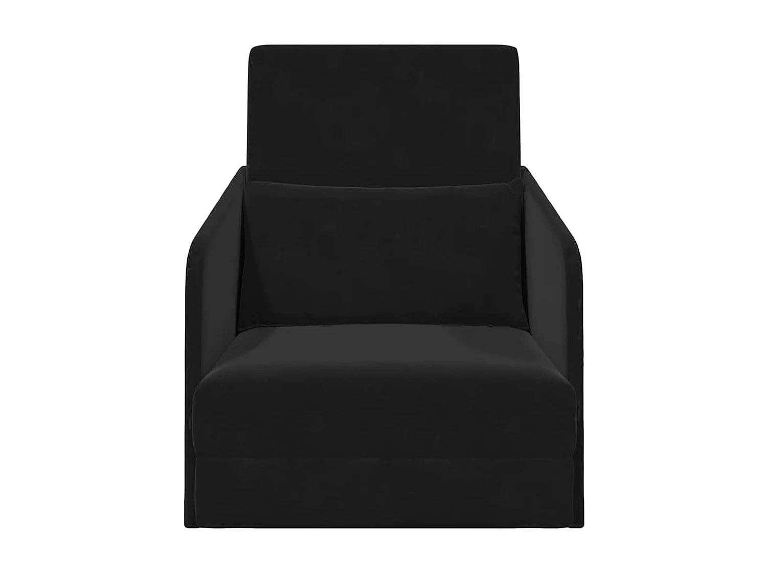 Zwarte slaapbank 65 x 80 x 83 cm fluweel