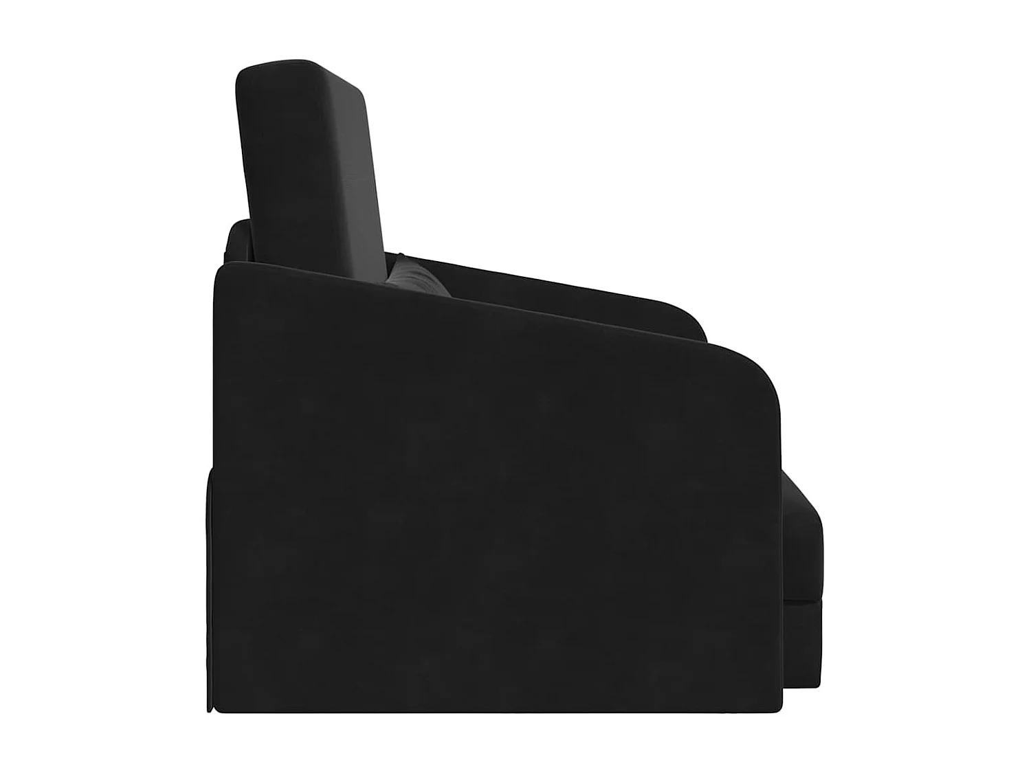 Zwarte slaapbank 65 x 80 x 83 cm fluweel