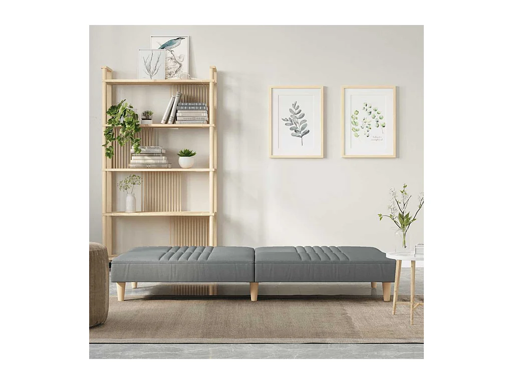 Hellgraues Stoffschlafsofa