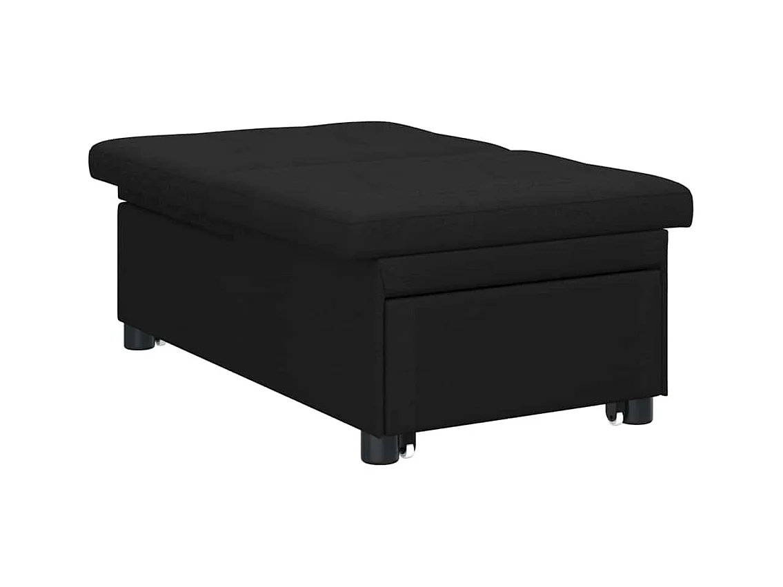 Divano letto nero 194 x 67 x 37 cm tessuto