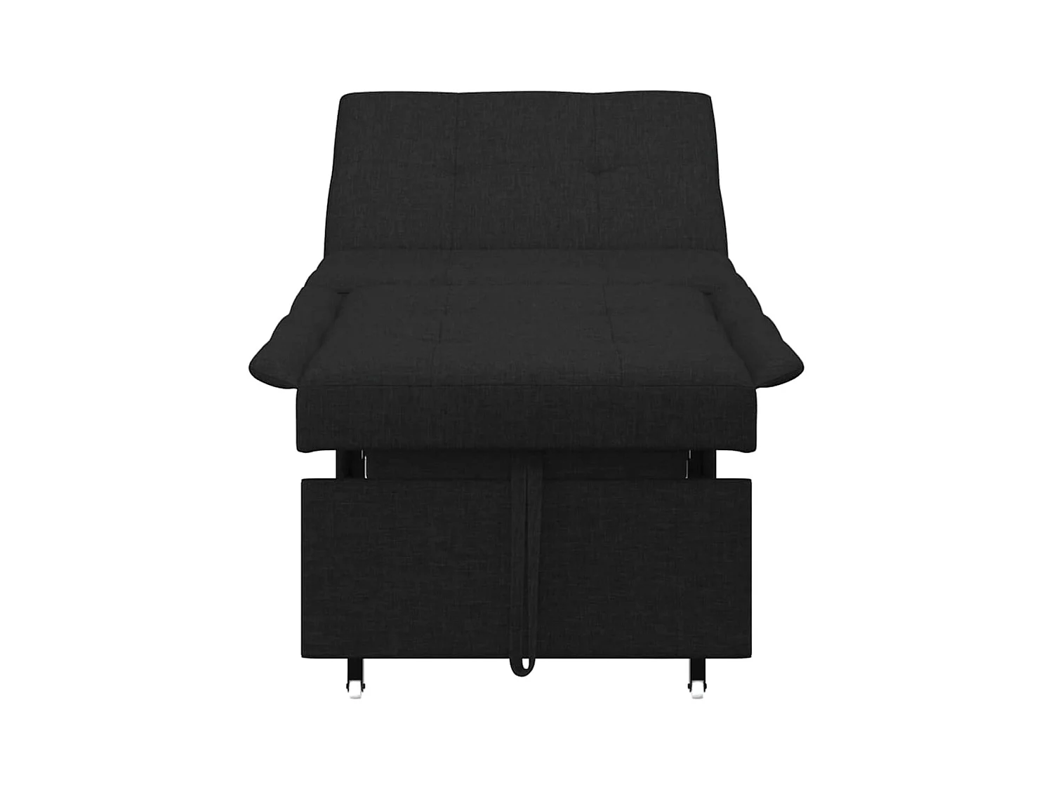 Divano letto nero 194 x 67 x 37 cm tessuto