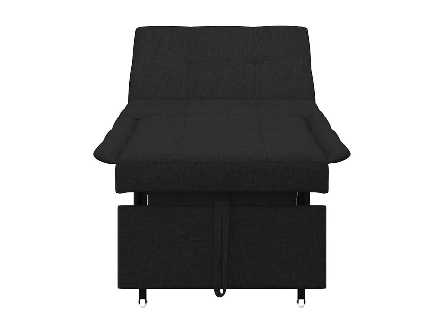 Zwarte slaapbank 194 x 67 x 37 cm stof