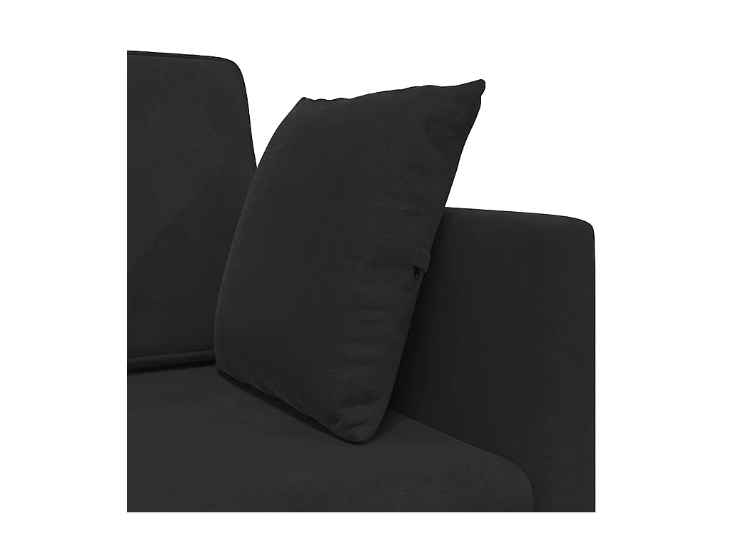 Divano letto da terra nero 213 x 76 x 77 cm in velluto