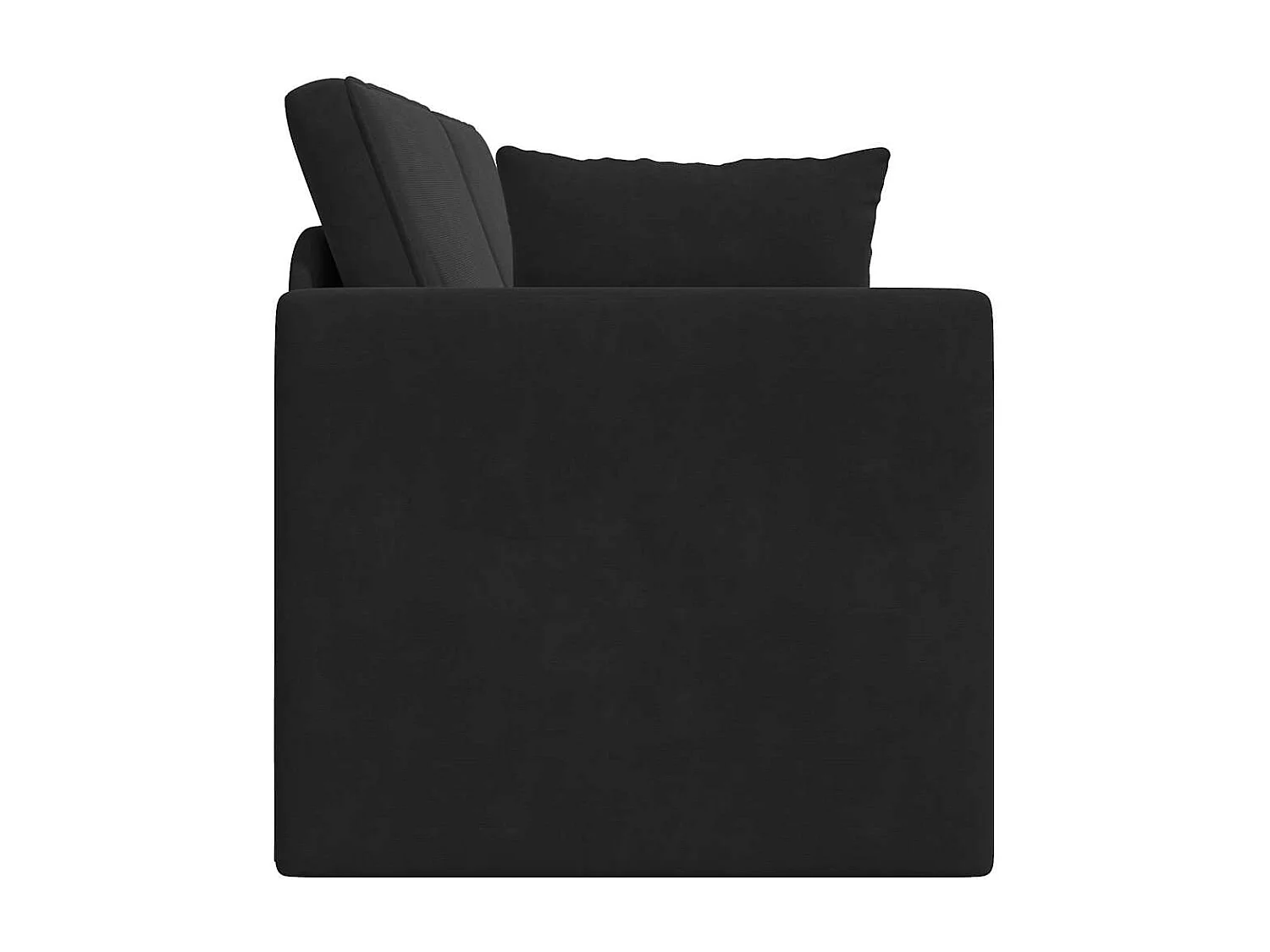 Canapé-lit au sol Noir 213 x 76 x 77 cm Velours