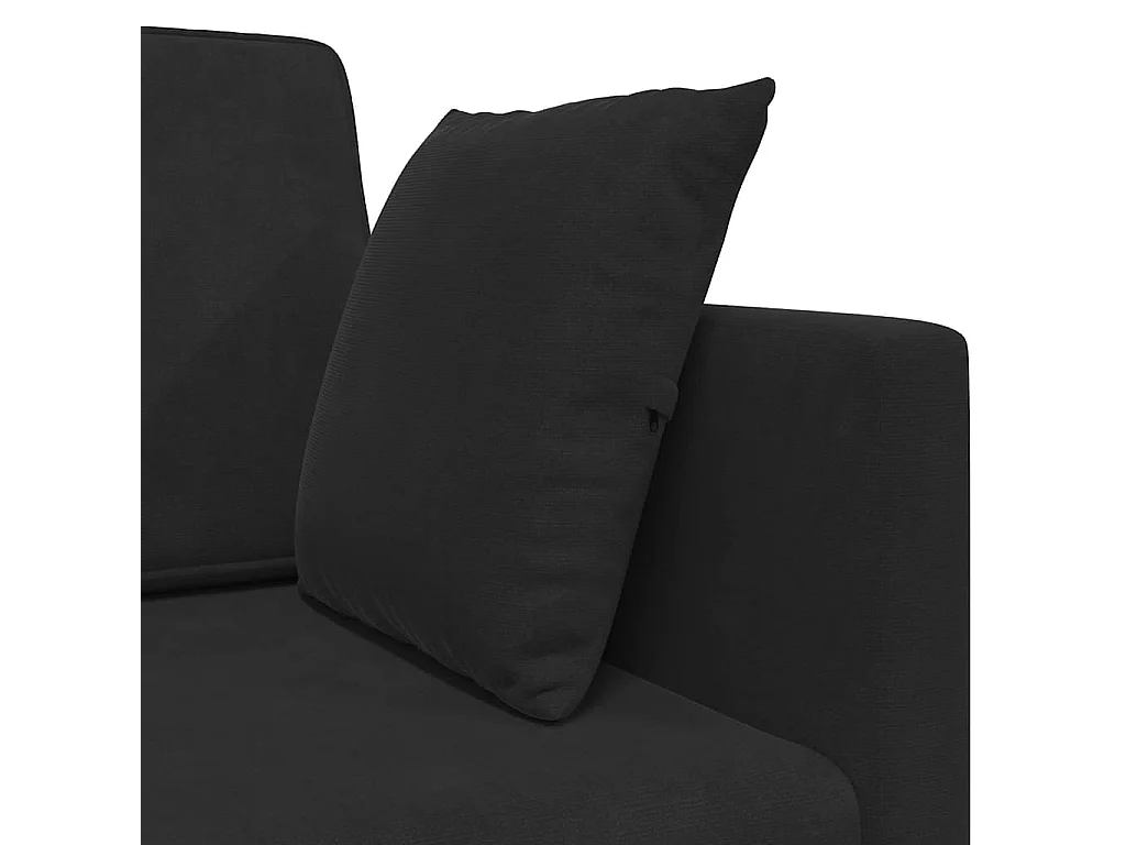 Canapé convertible 2 places en velours noir 213x76x77 cm